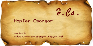 Hopfer Csongor névjegykártya
